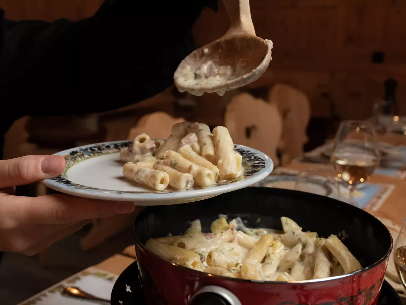Ein einzigartiger Raum, der sowohl modern als auch traditionell ist Macaroni Chalet