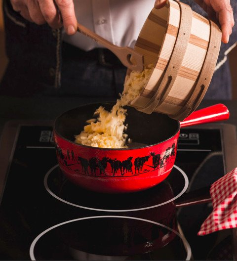 Préparation d'une fondue